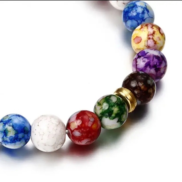 7 Chakra Stone Bracelet Yoga Balance Energy beads - Picture 3 of 6